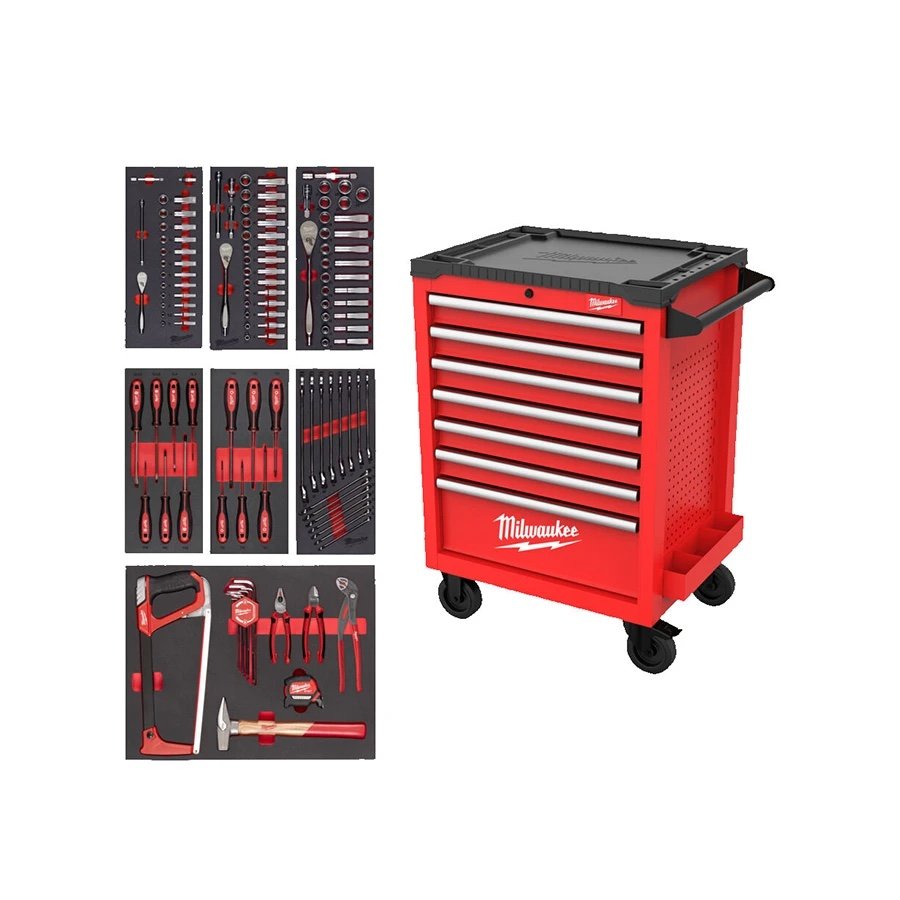 Servante d'Atelier Milwaukee 4932499182 — 7 Tiroirs Pro Fermeture Magnétique
