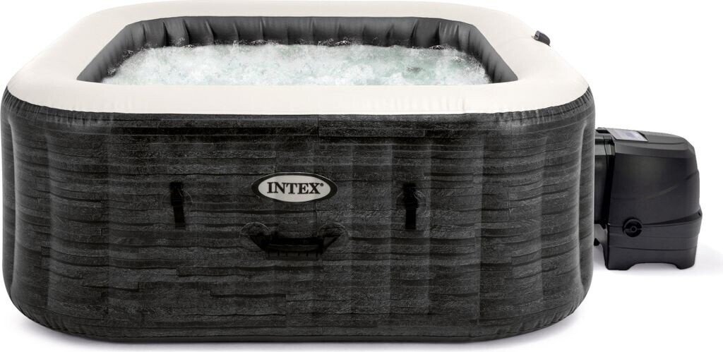 Spa gonflable Intex Greystone Deluxe 173x173 cm — 4 places · Carré · Effet pierre