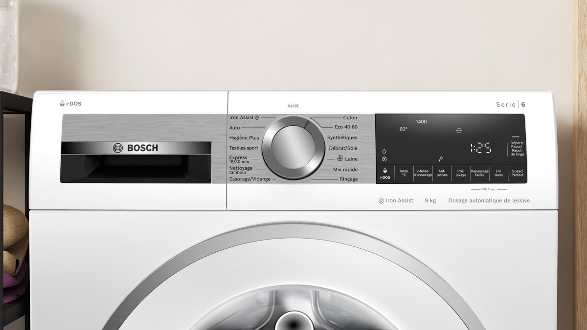 Bosch Série 6 WGG244FSFR — Lave-linge Hublot 9 kg · 1400 trs/min · i-DOS · Classe A