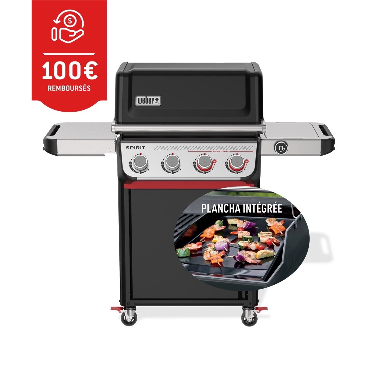 Weber Spirit EP-425 — Barbecue Gaz 4 Brûleurs avec Plancha Intégrée